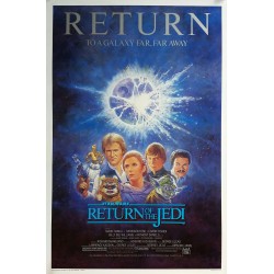 Original vintage cinema poster Return of the Jedi Reissue 1985 Star Wars