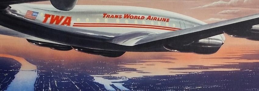 Affiches anciennes originales des compagnies aériennes